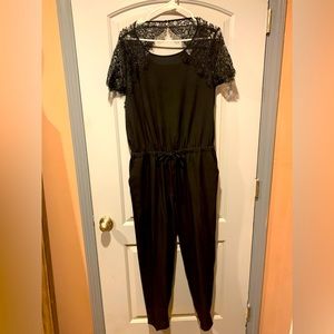 Versatile Semi Back Out Black Lace Romper! Must Have!!